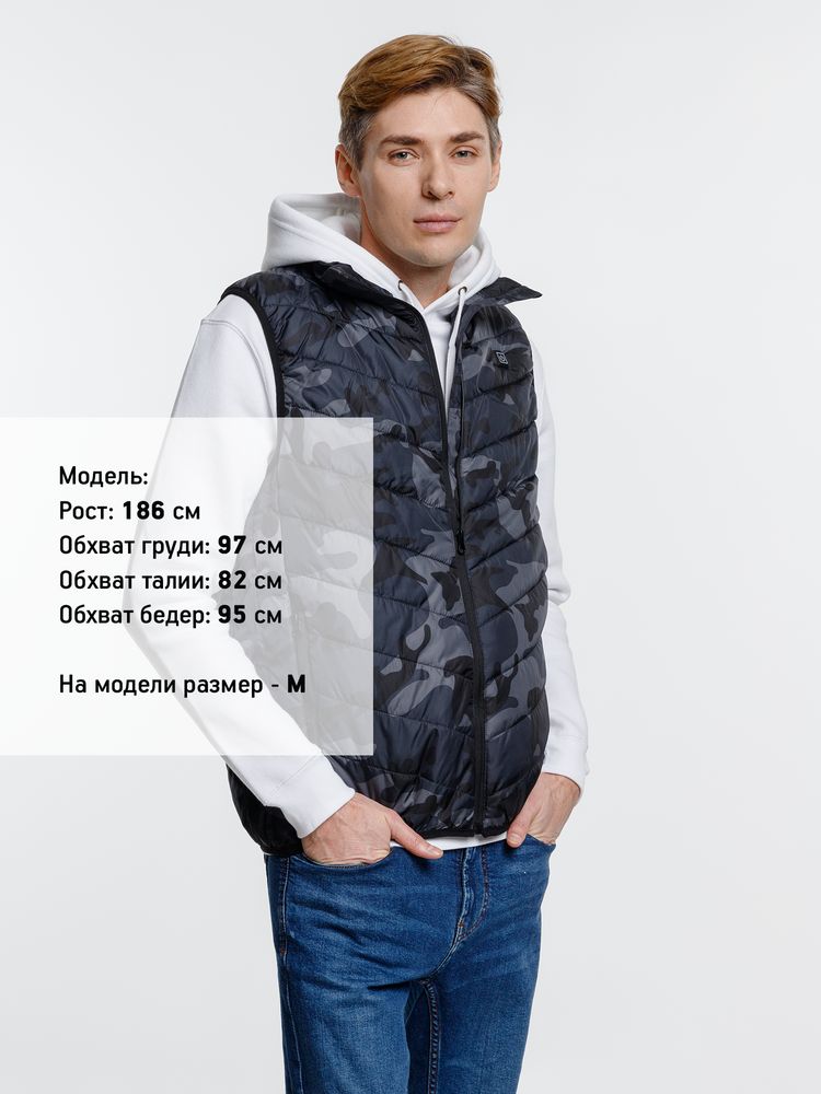 Жилет с подогревом Thermalli Valmorel, серый камуфляж — изображение 11