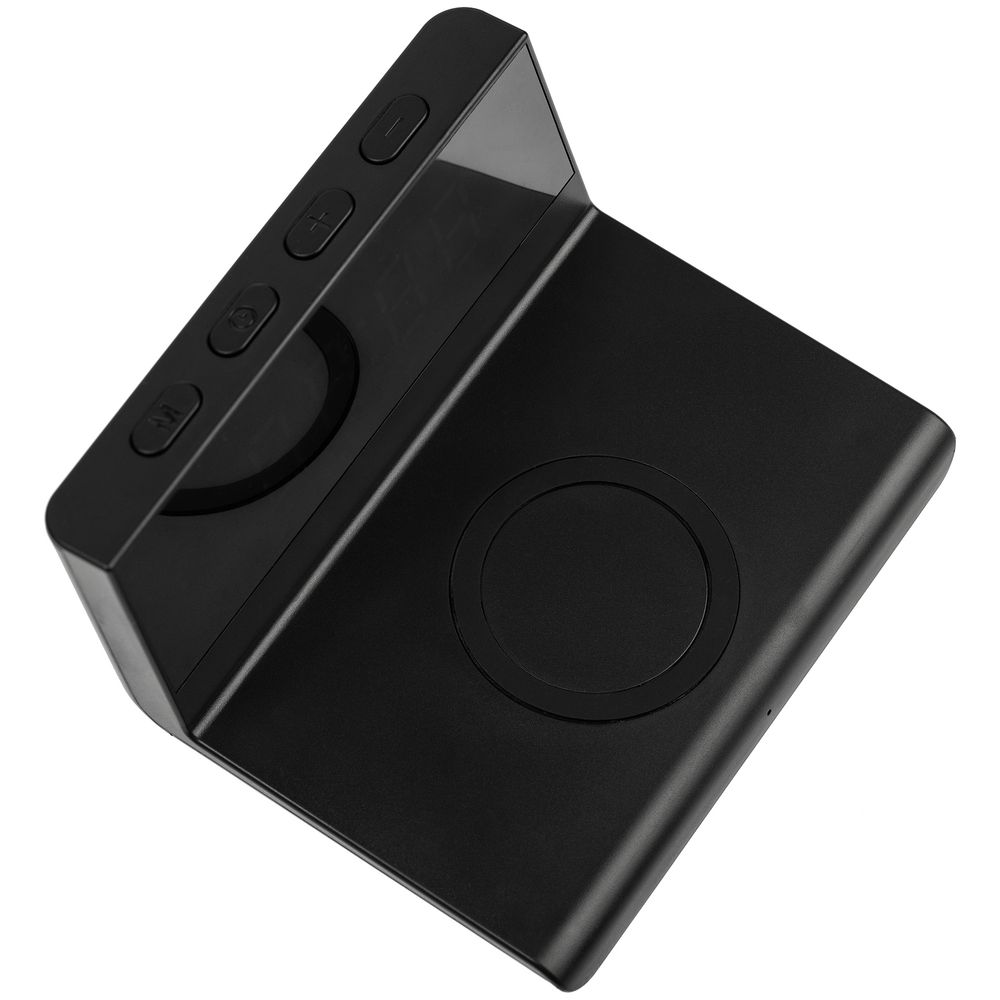 Станция беспроводной зарядки с часами Electron, ver.2, черная — изображение 8