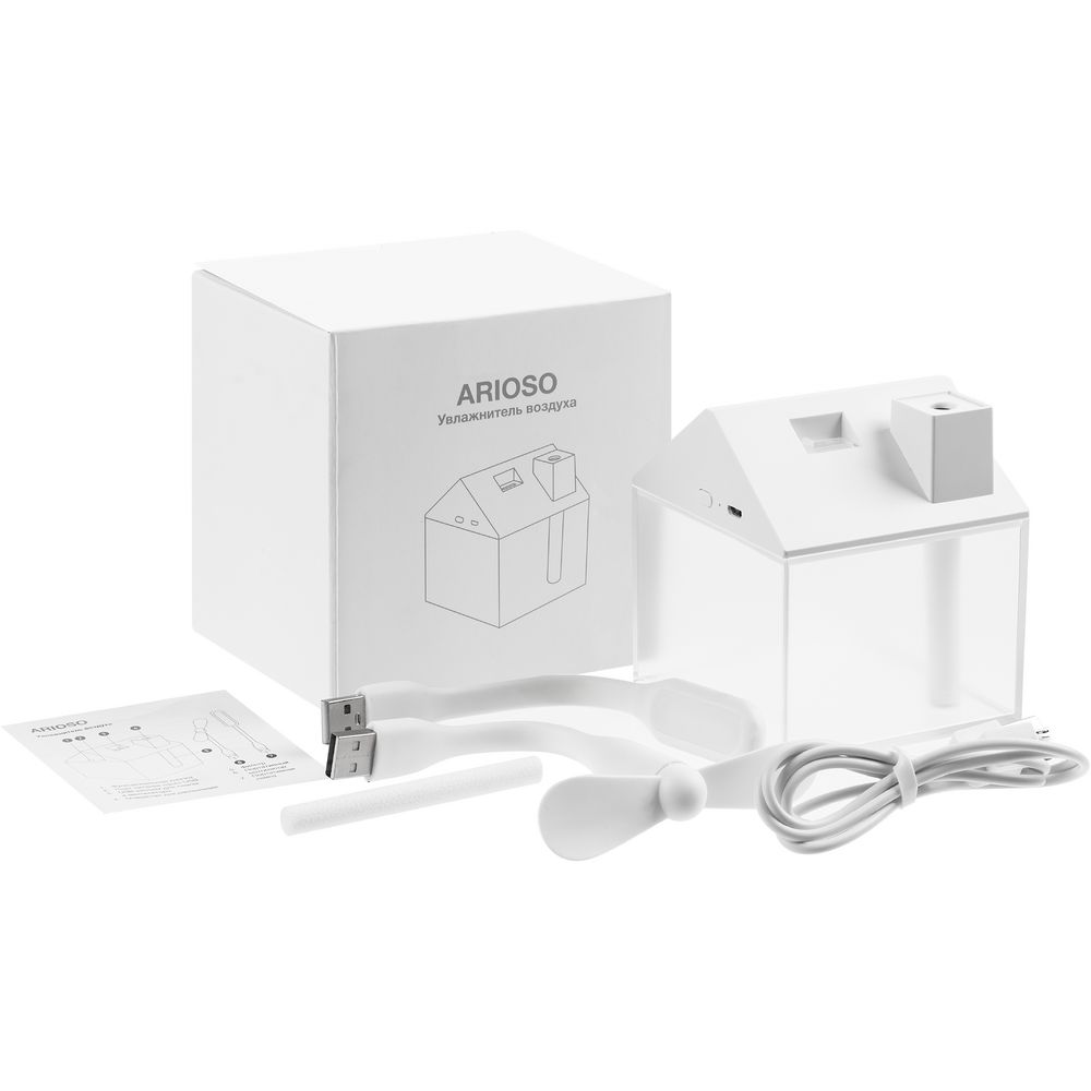 Настольный увлажнитель Arioso с вентилятором и лампой, белый — изображение 10