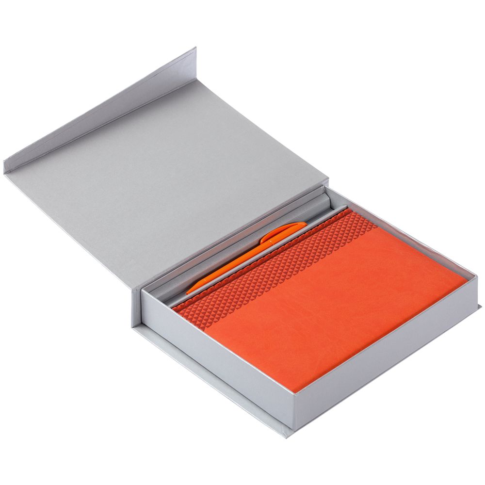 Коробка Duo под ежедневник и ручку, серая — изображение 5