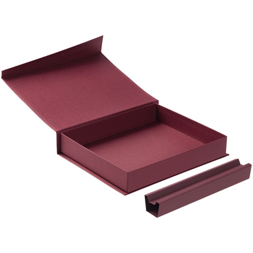 Коробка Duo под ежедневник и ручку, бордовая — изображение 3