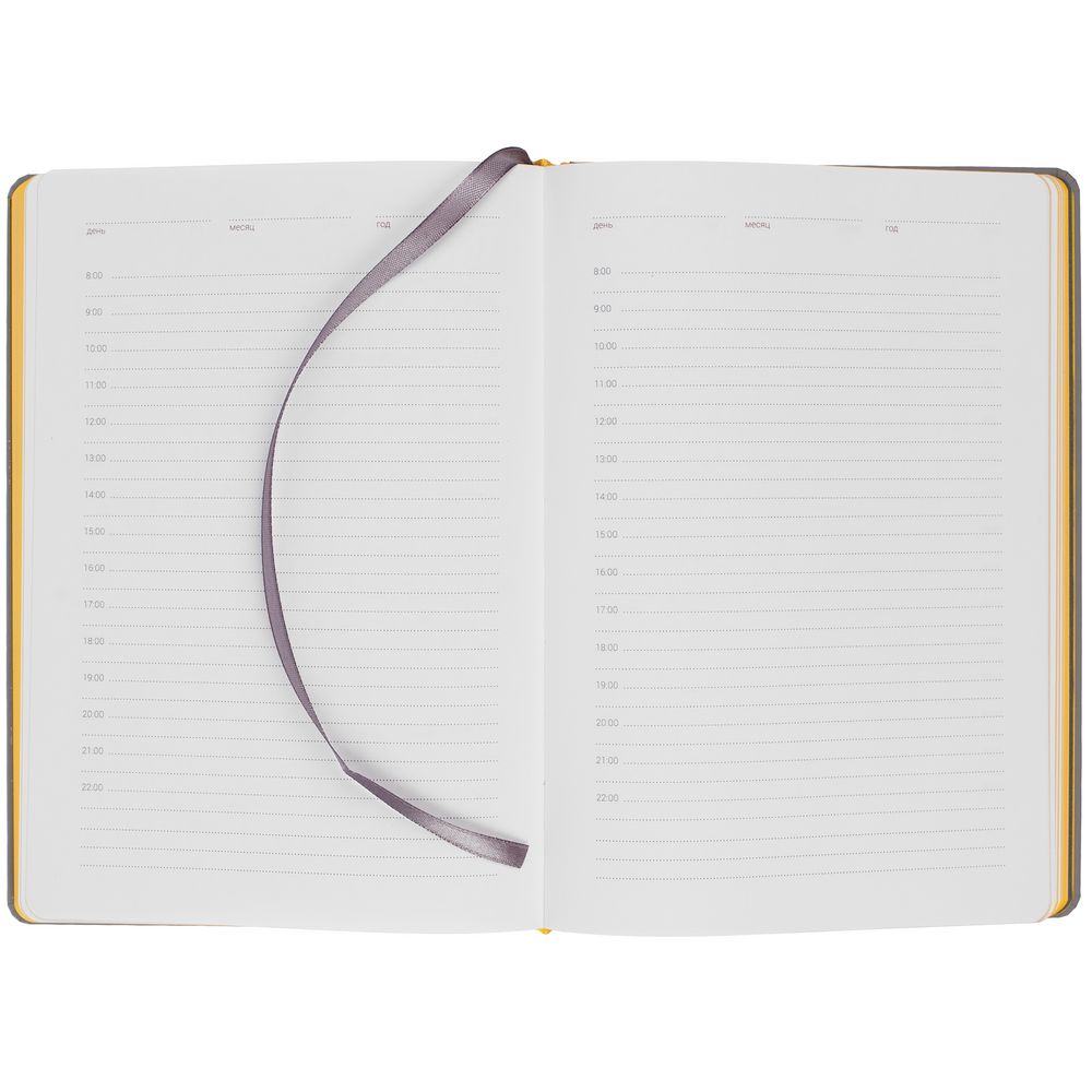 Ежедневник Spain Shall на заказ, недатированный, серый с желтым — изображение 8