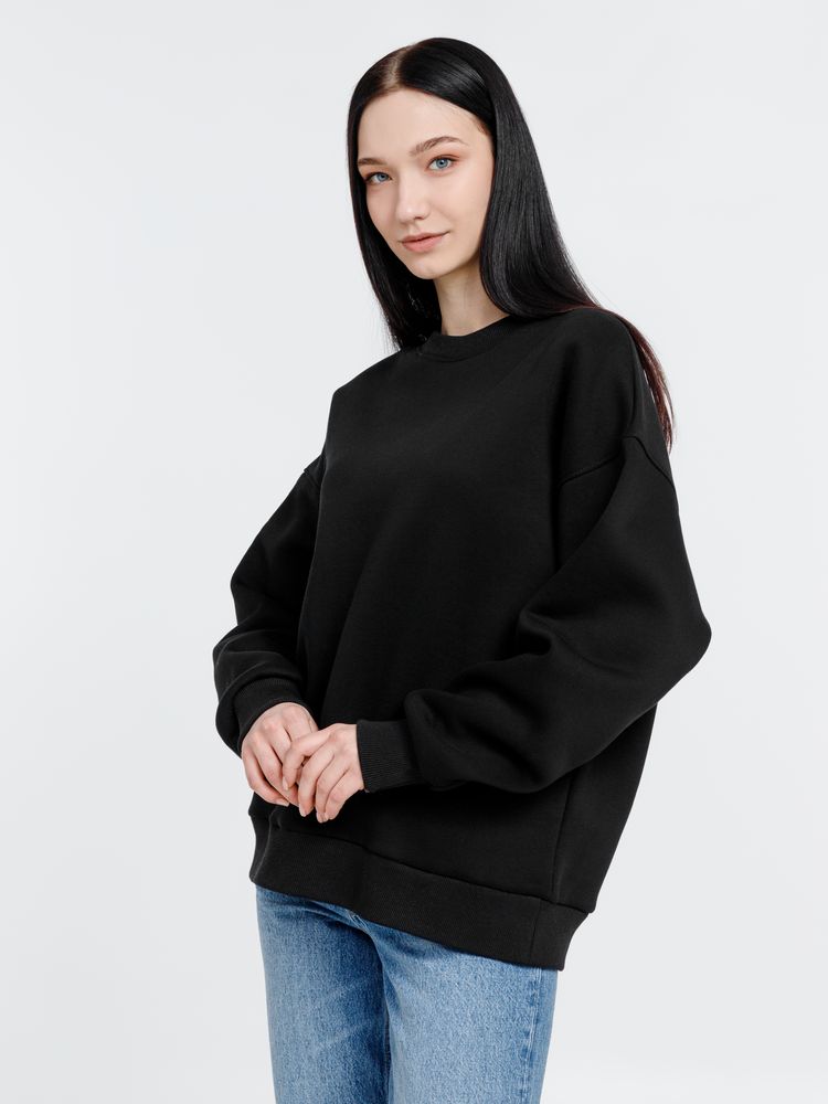 Свитшот оверсайз унисекс True Self, черный — изображение 11