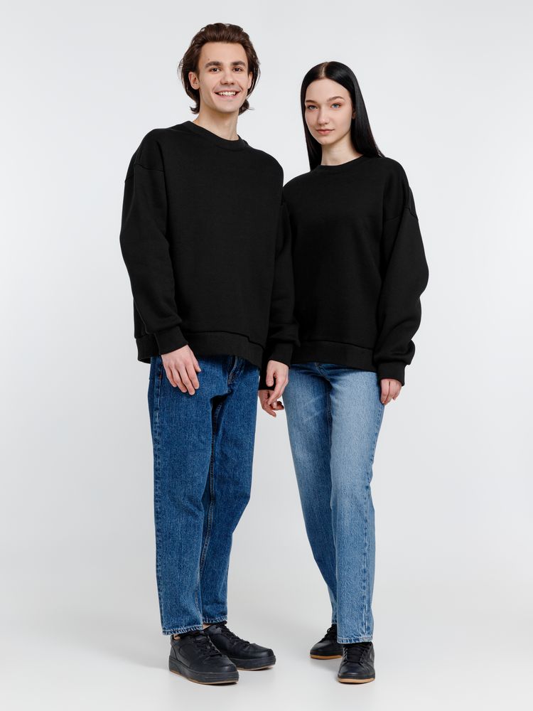 Свитшот оверсайз унисекс True Self, черный — изображение 14