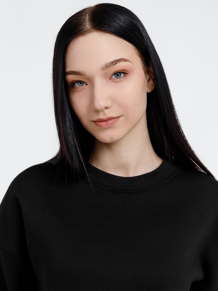 Свитшот оверсайз унисекс True Self, черный — изображение 13