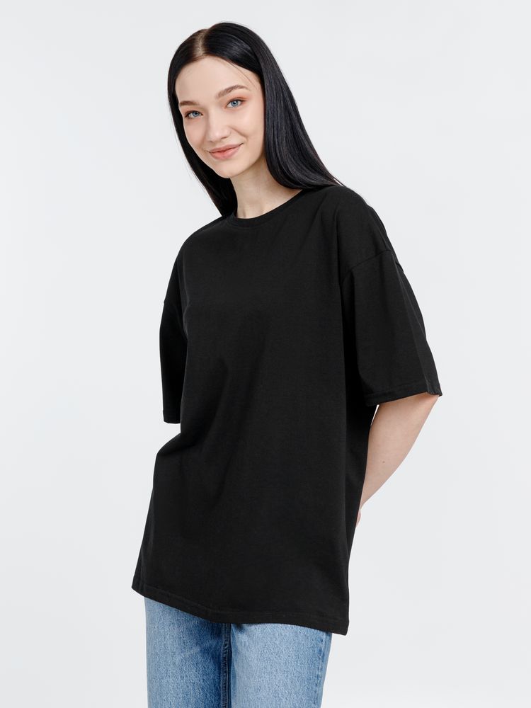 Футболка оверсайз унисекс Big Haul, черная — изображение 10