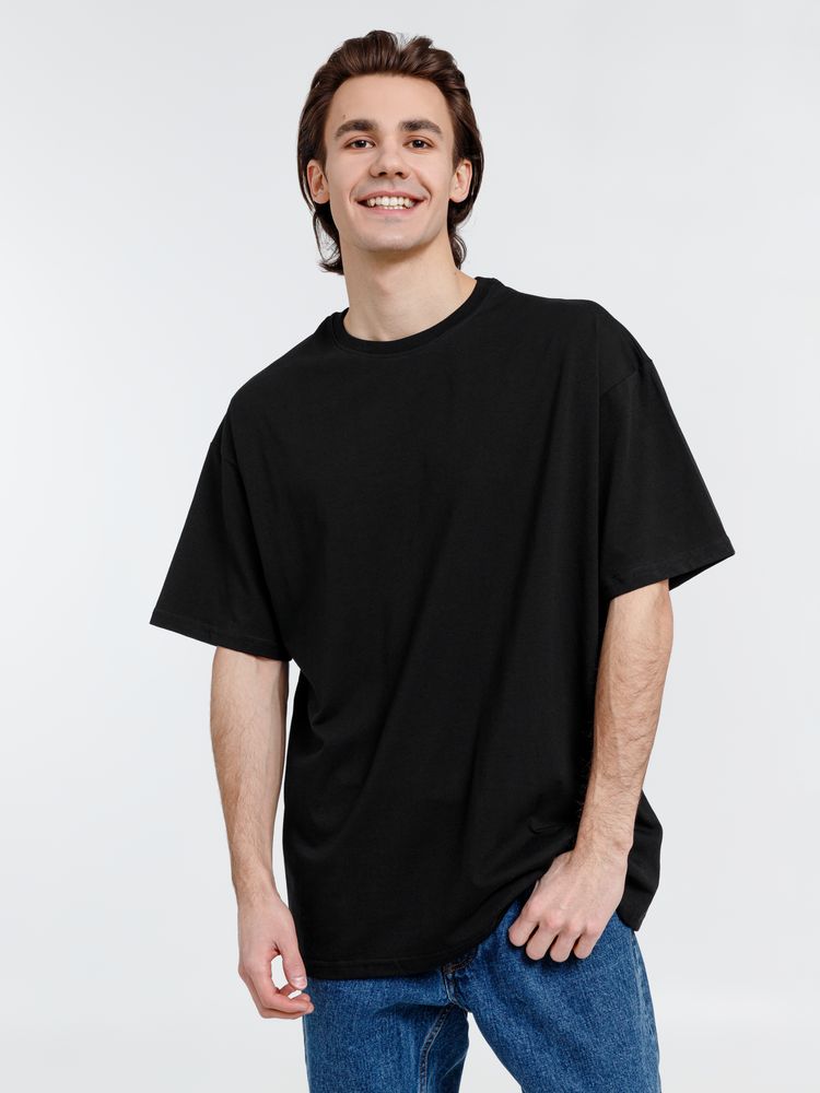 Футболка оверсайз унисекс Big Haul, черная — изображение 6