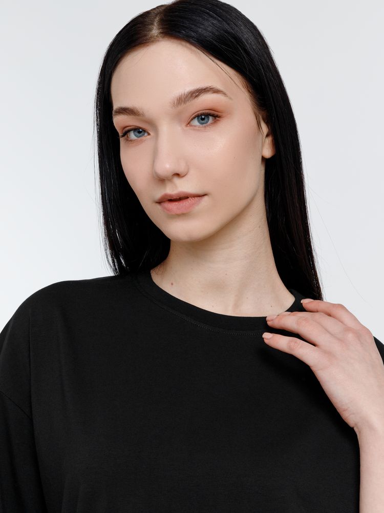 Футболка оверсайз унисекс Big Haul, черная — изображение 12