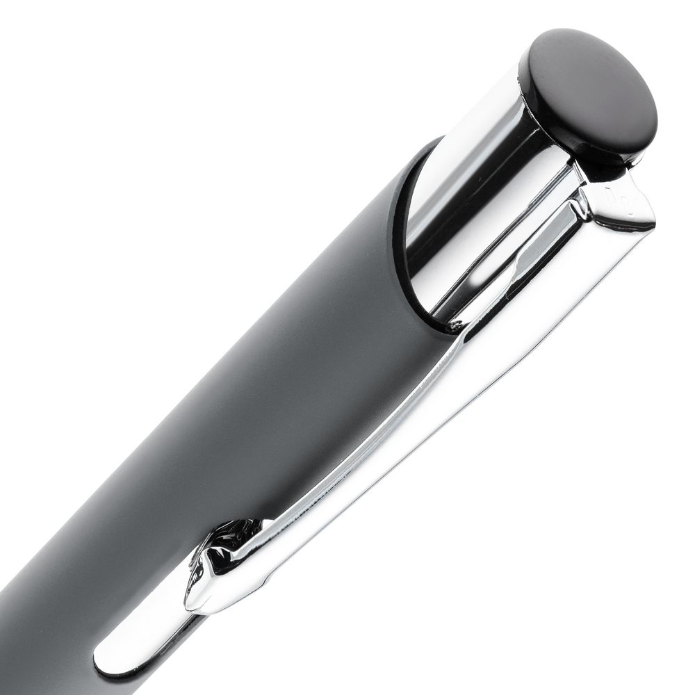 Ручка шариковая Keskus Soft Touch, серая — изображение 5