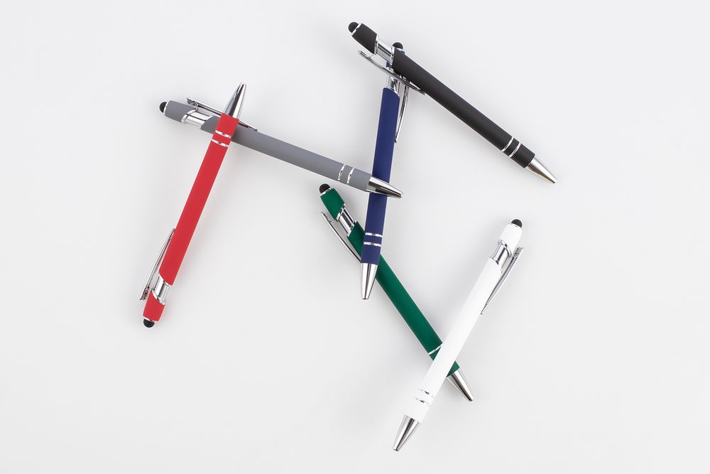 Ручка шариковая Pointer Soft Touch со стилусом, зеленая — изображение 6