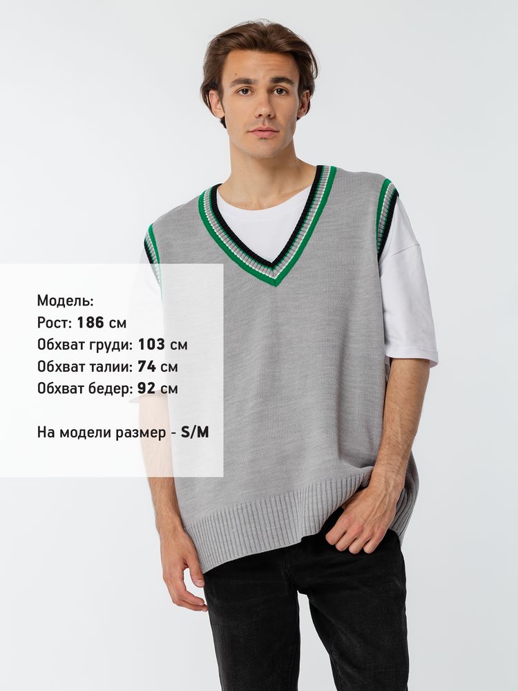 Жилет оверсайз унисекс Cornell в сумке, светло-серый — изображение 11