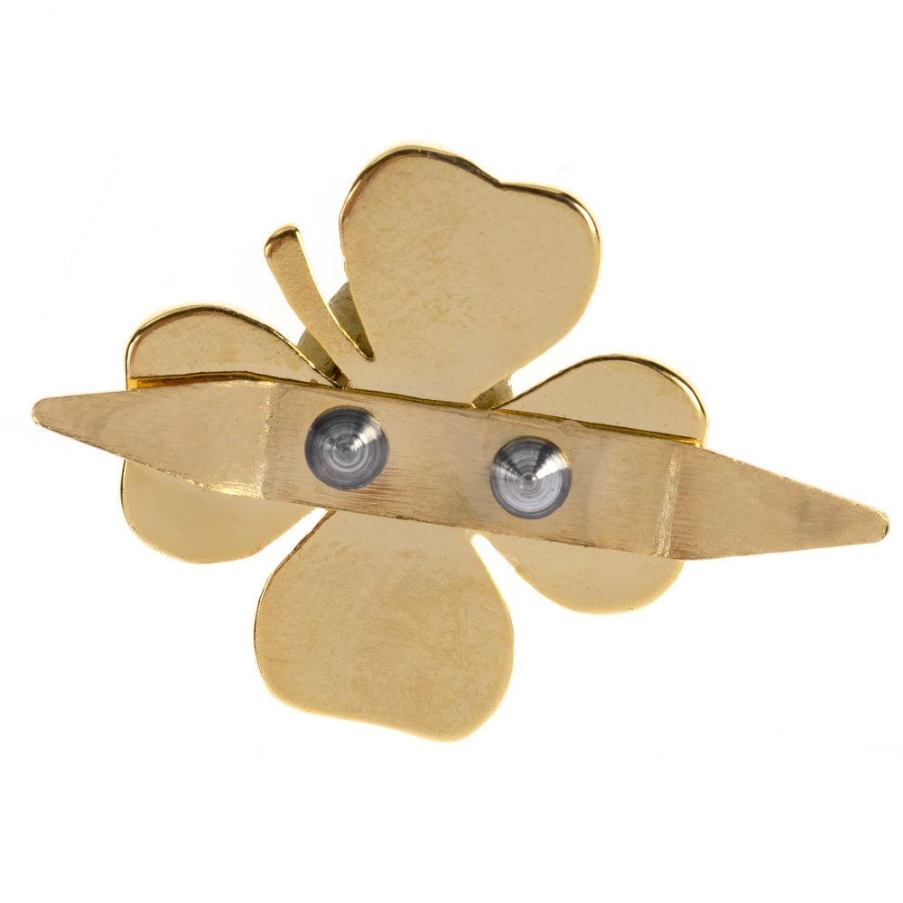 Шильдик «Счастливый клевер», золотистый — изображение 3