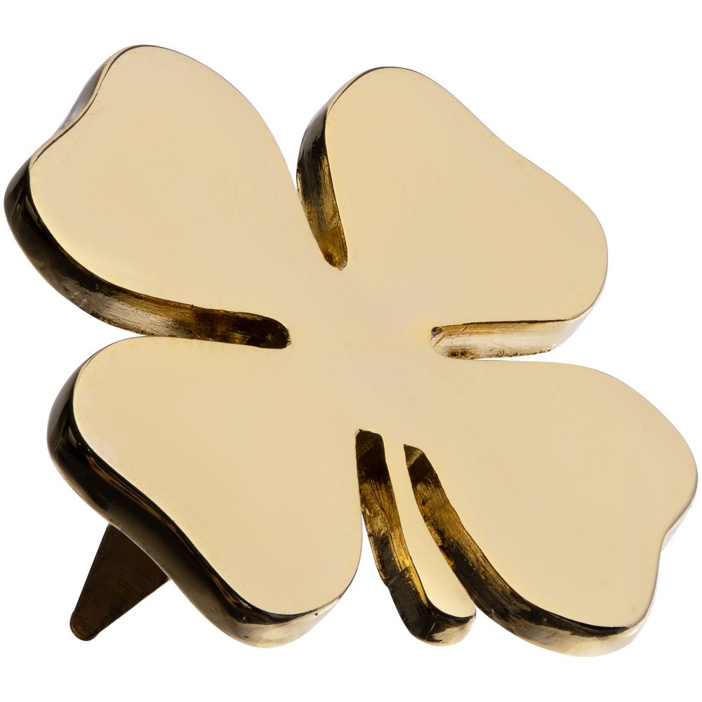 Шильдик «Счастливый клевер», золотистый — изображение 4