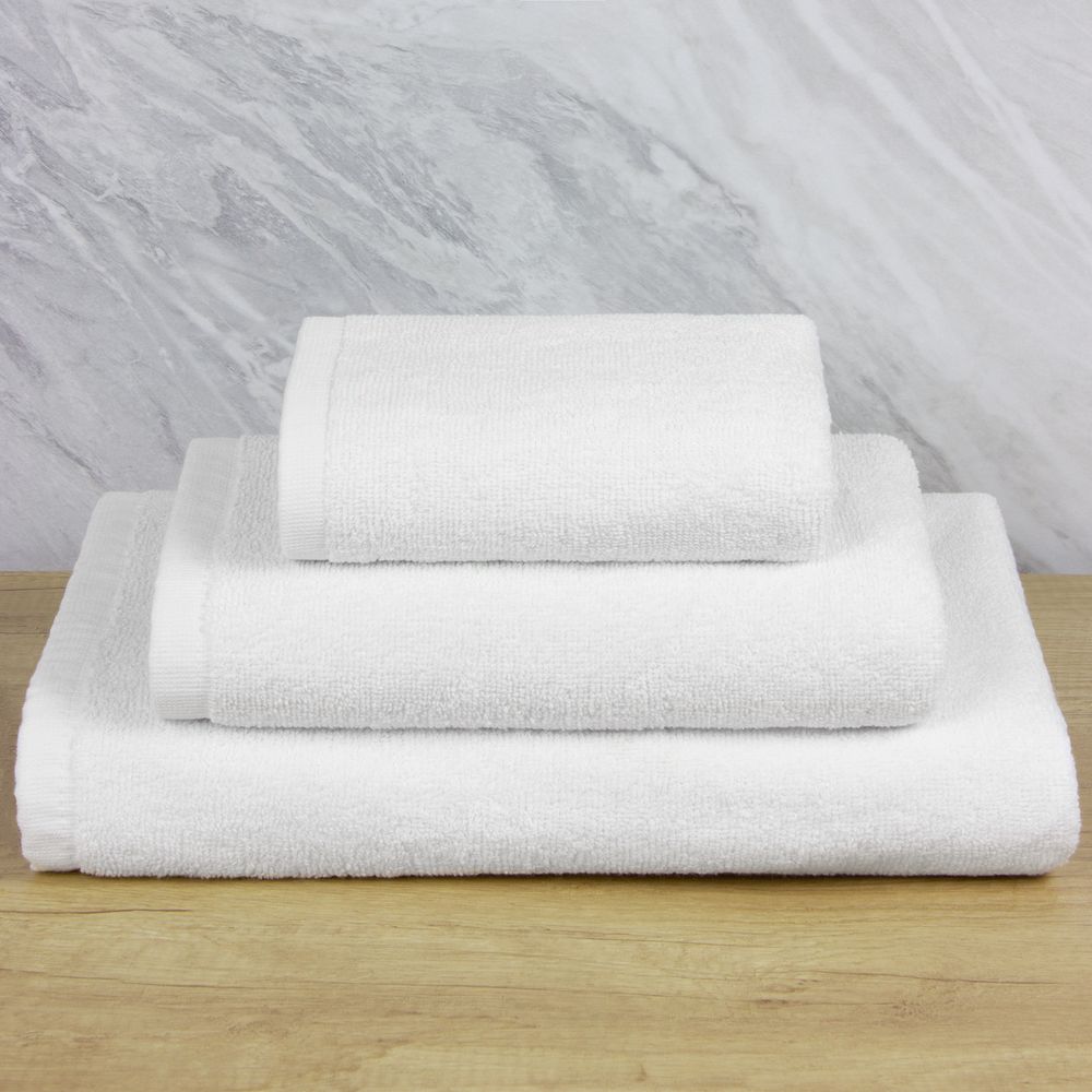 Полотенце махровое «Отель», большое, белое — изображение 7