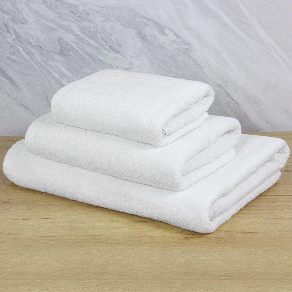 Полотенце махровое «Отель», большое, белое — изображение 8