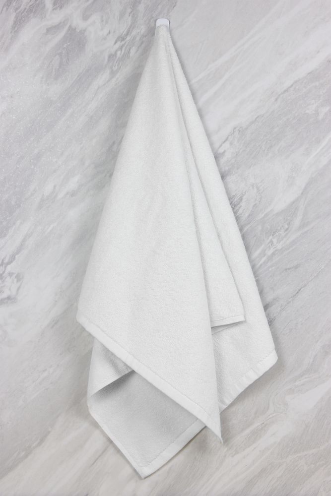 Полотенце махровое «Отель», большое, белое — изображение 9
