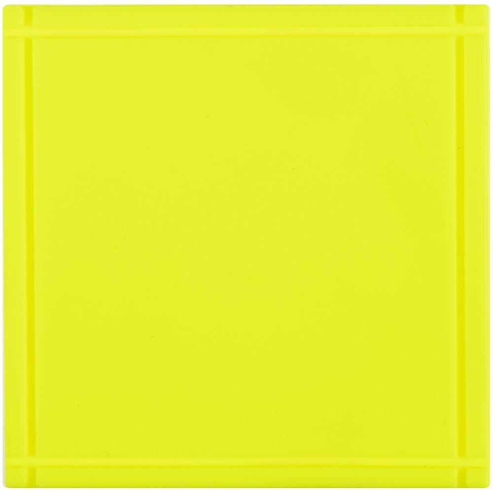 Лейбл из ПВХ Dzeta, L, желтый неон