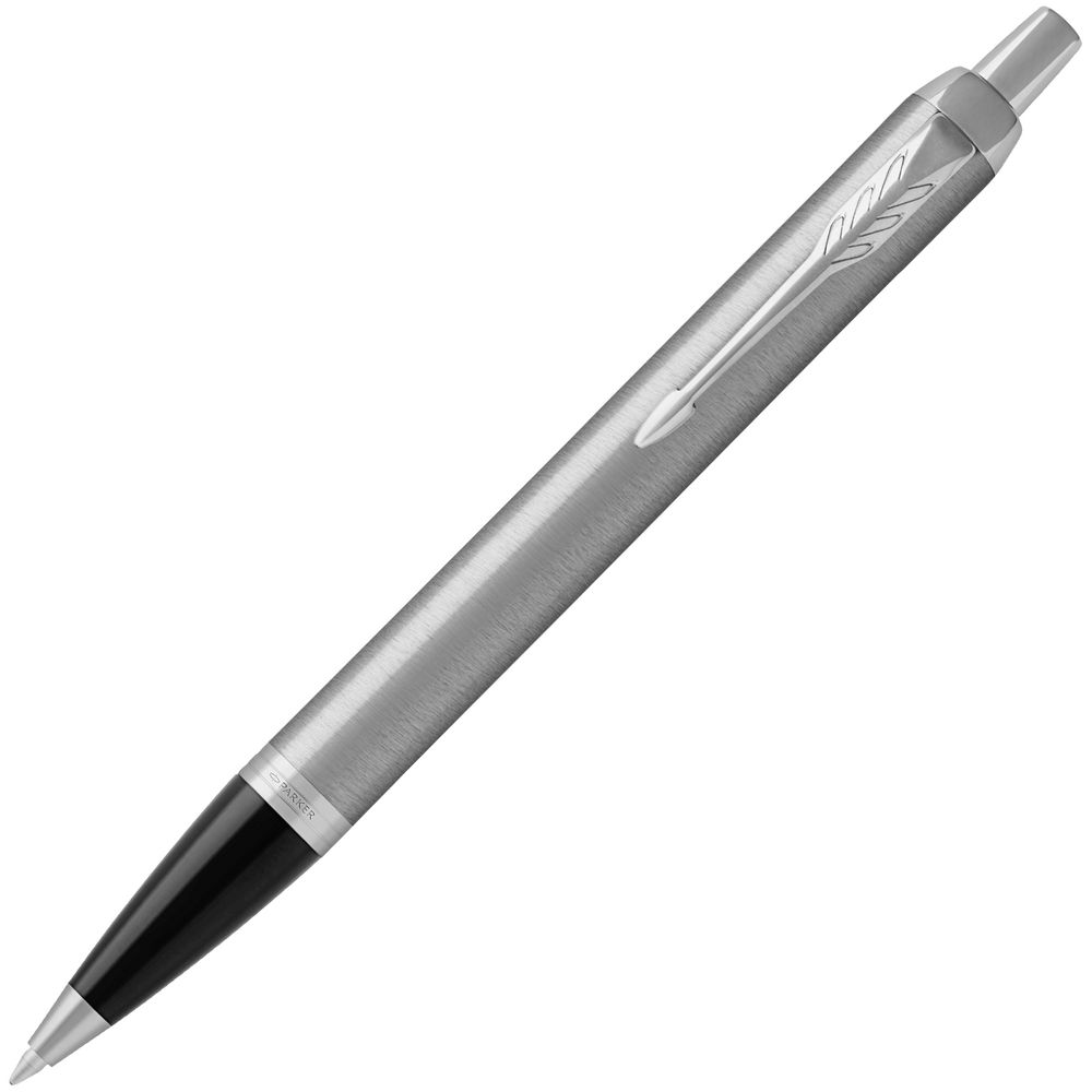 Ручка шариковая Parker IM Essential Stainless Steel CT, серебристая с черным — изображение 3