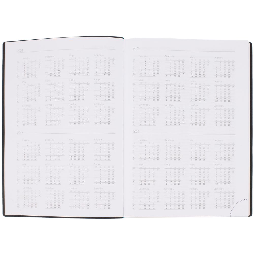 Ежедневник Vivian ver.2, недатированный, бирюзовый — изображение 6