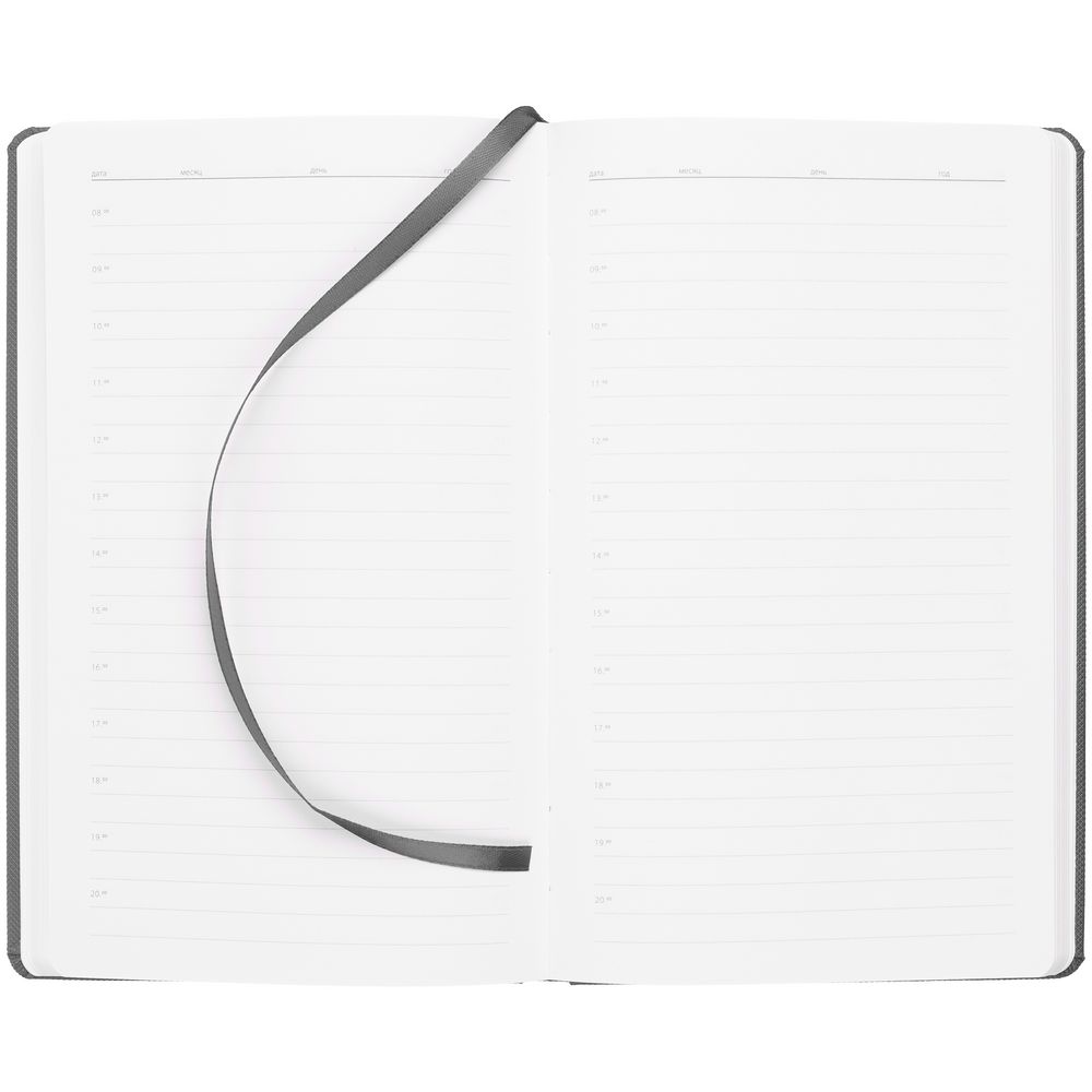 Ежедневник Grade, недатированный, серый — изображение 7