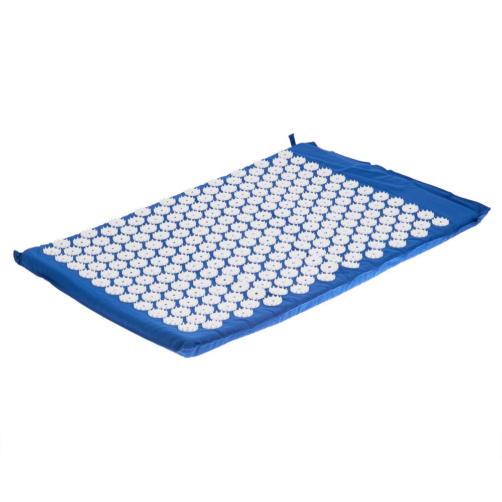 Массажный акупунктурный коврик с валиком Iglu, синий с белым — изображение 5