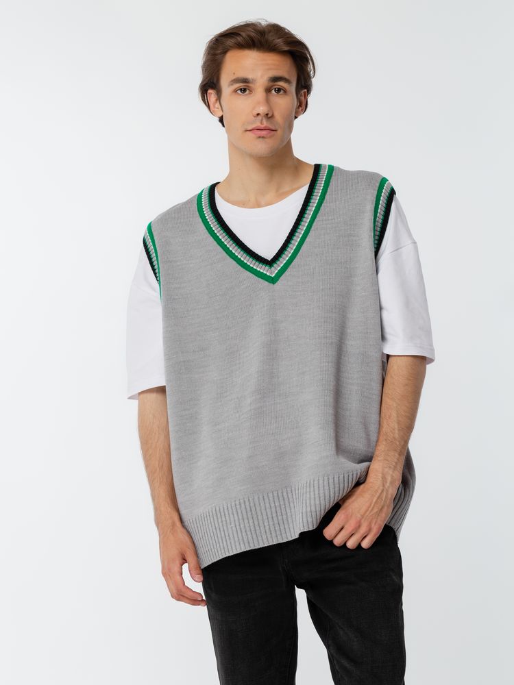 Жилет оверсайз унисекс Cornell в сумке, светло-серый — изображение 12