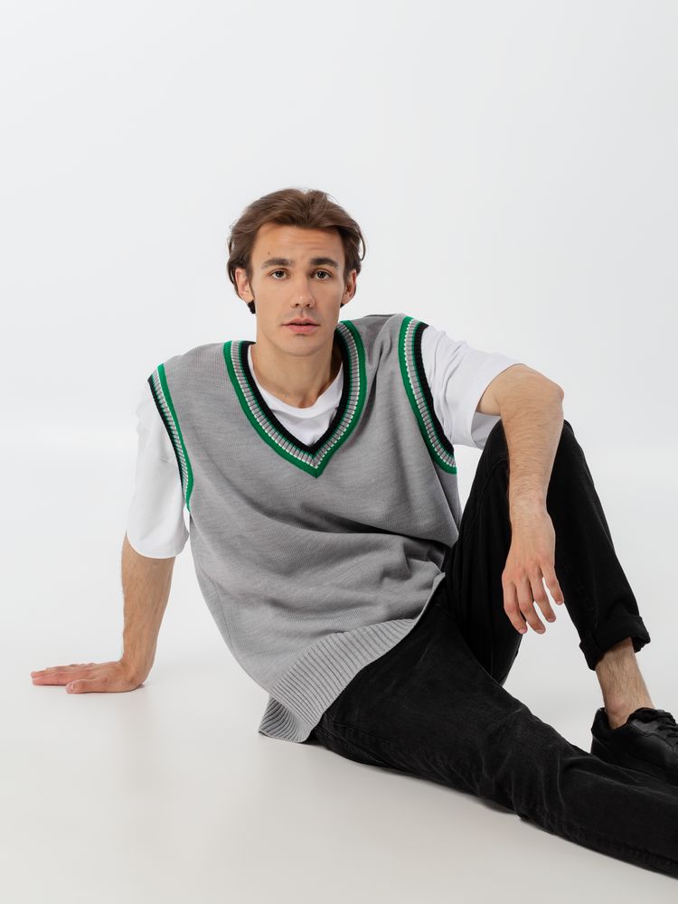 Жилет оверсайз унисекс Cornell в сумке, светло-серый — изображение 14