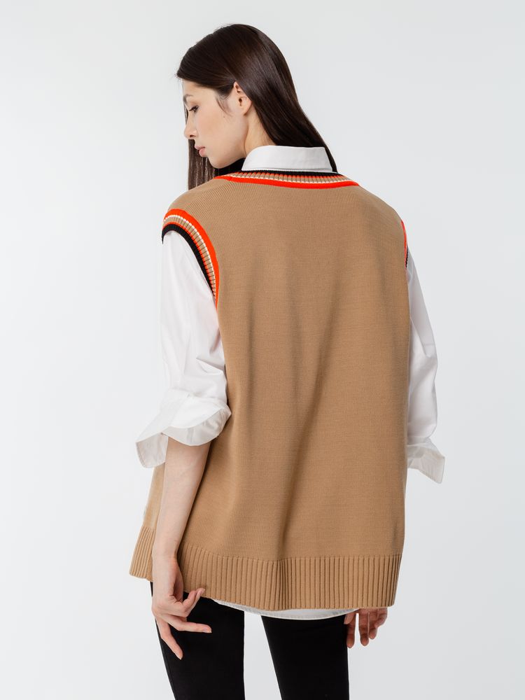 Жилет оверсайз унисекс Cornell в сумке, бежевый — изображение 16