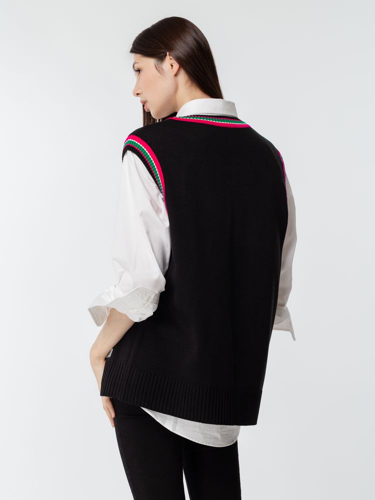 Жилет оверсайз унисекс Cornell в сумке, черный — изображение 13