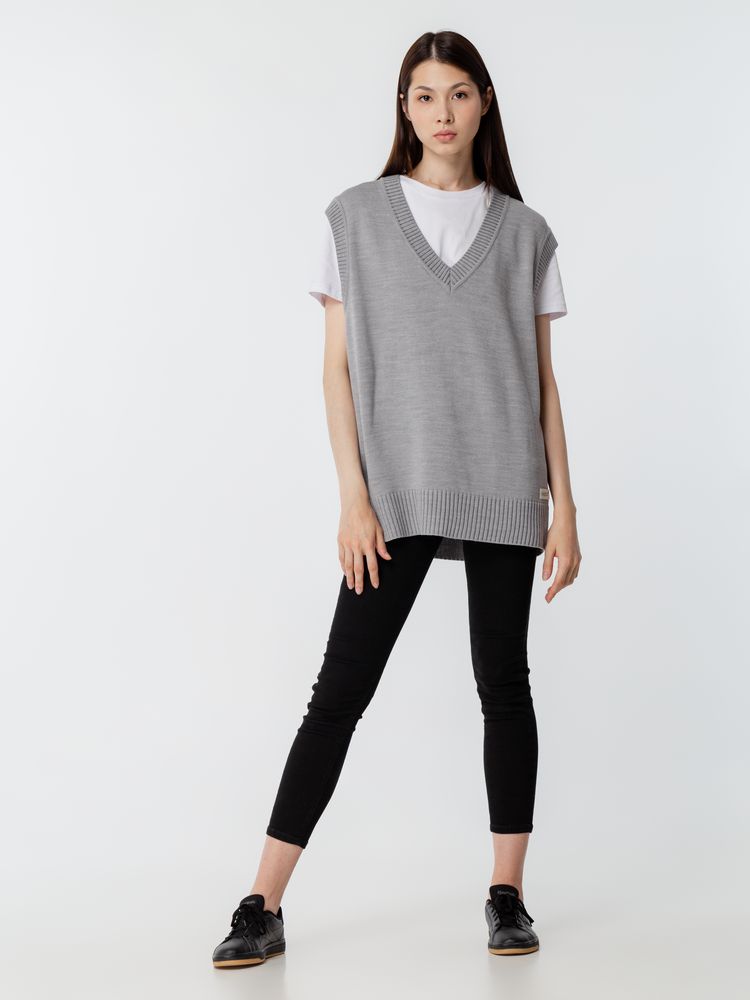 Жилет оверсайз унисекс Tad, светло-серый — изображение 6