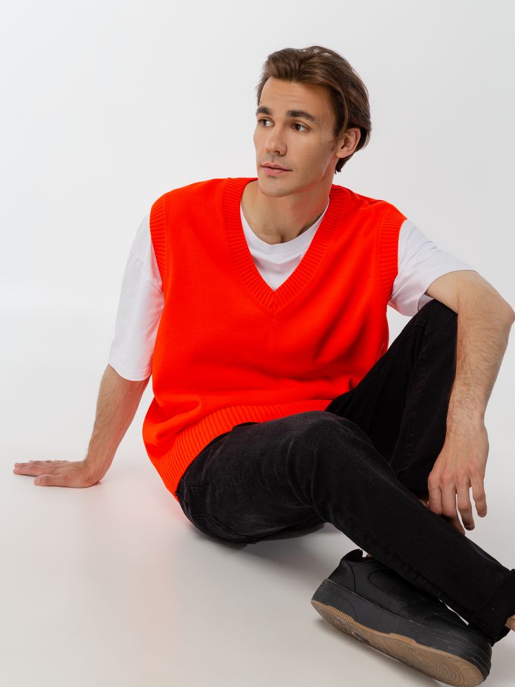 Жилет оверсайз унисекс Tad в сумке, красный — изображение 15