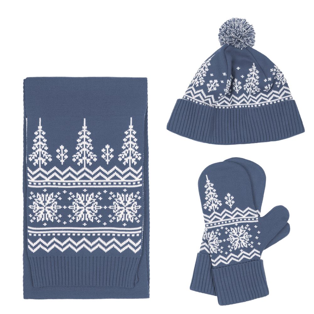 Варежки Elnik, серые с молочно-белым — изображение 4