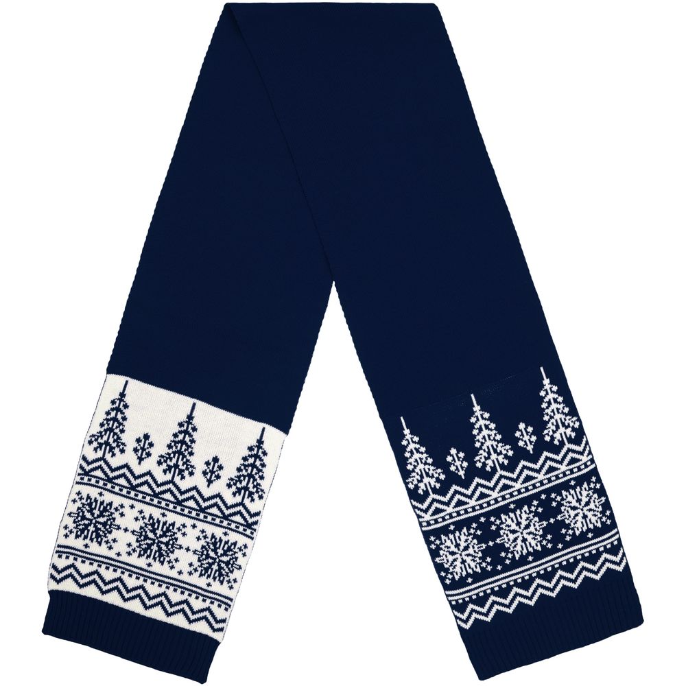 Шарф Elnik, синий с молочно-белым — изображение 3