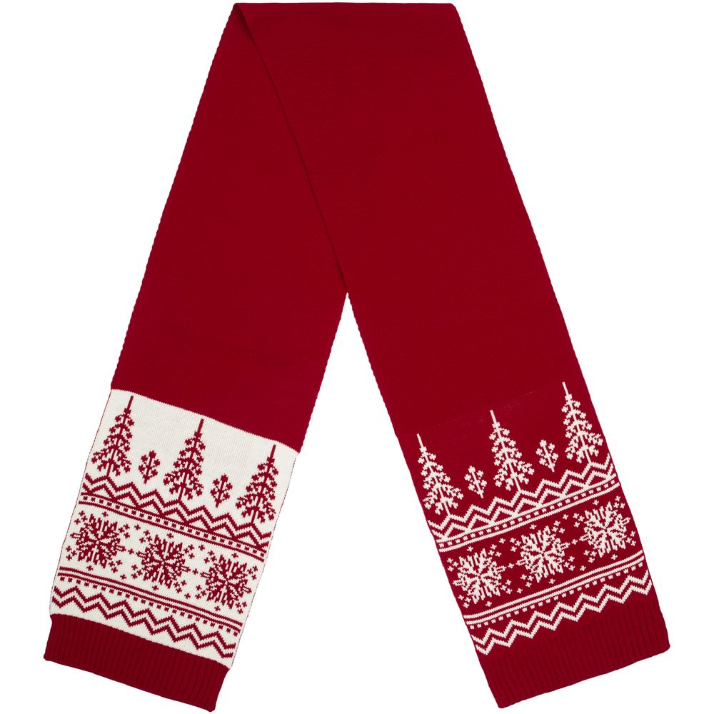 Шарф Elnik, красный с молочно-белым — изображение 3
