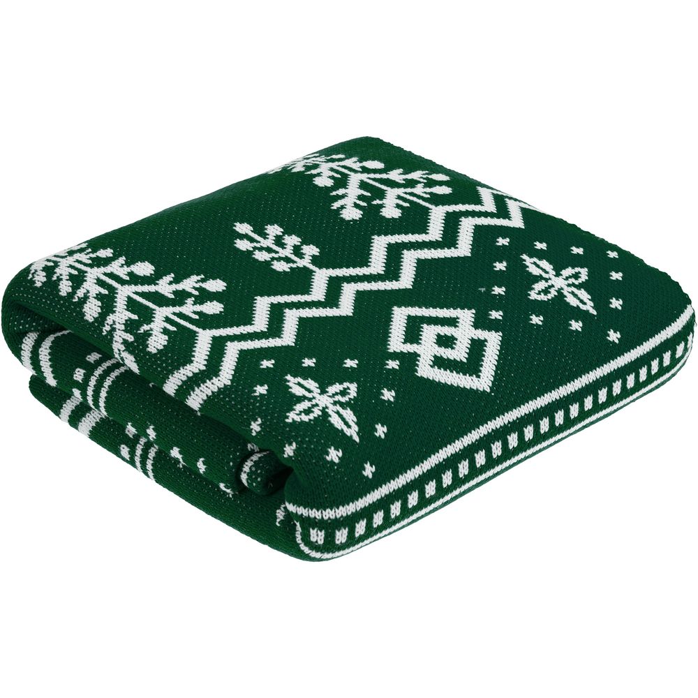 Плед Elnik, зеленый с молочно-белым — изображение 5