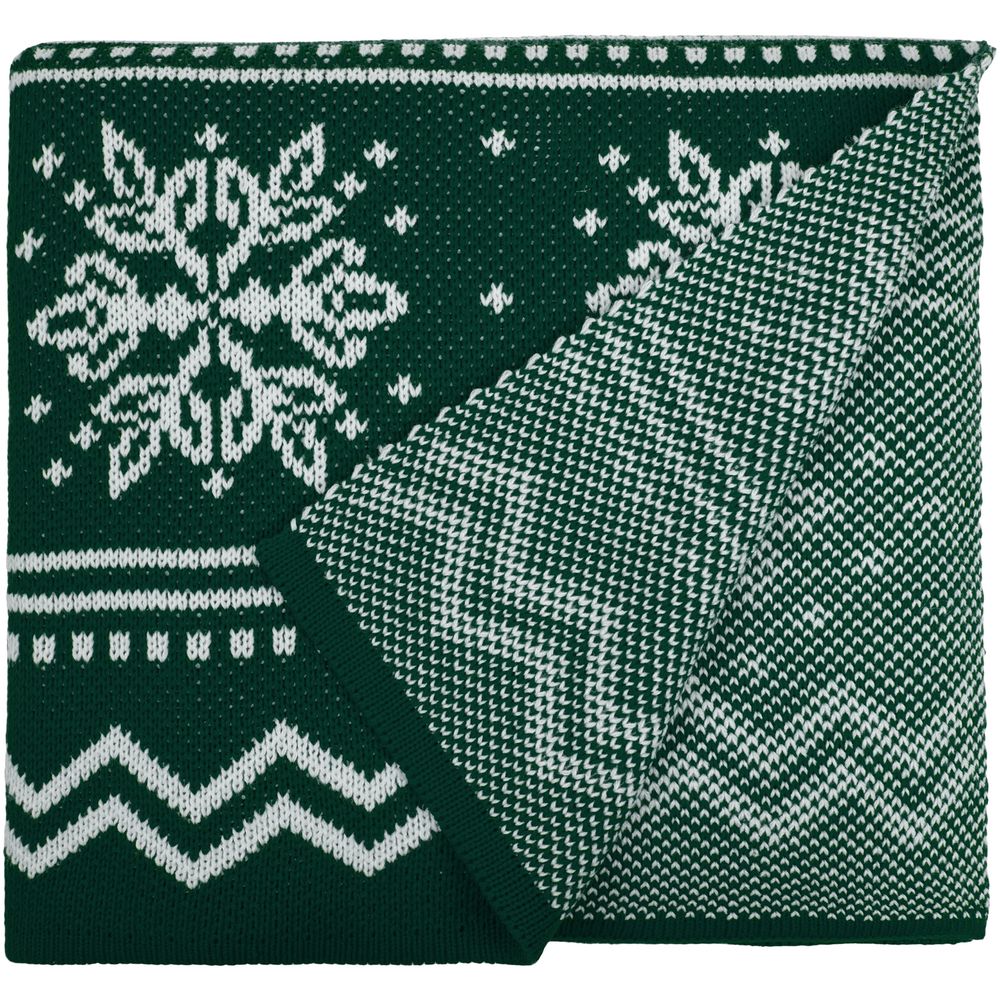 Плед Elnik, зеленый с молочно-белым — изображение 3