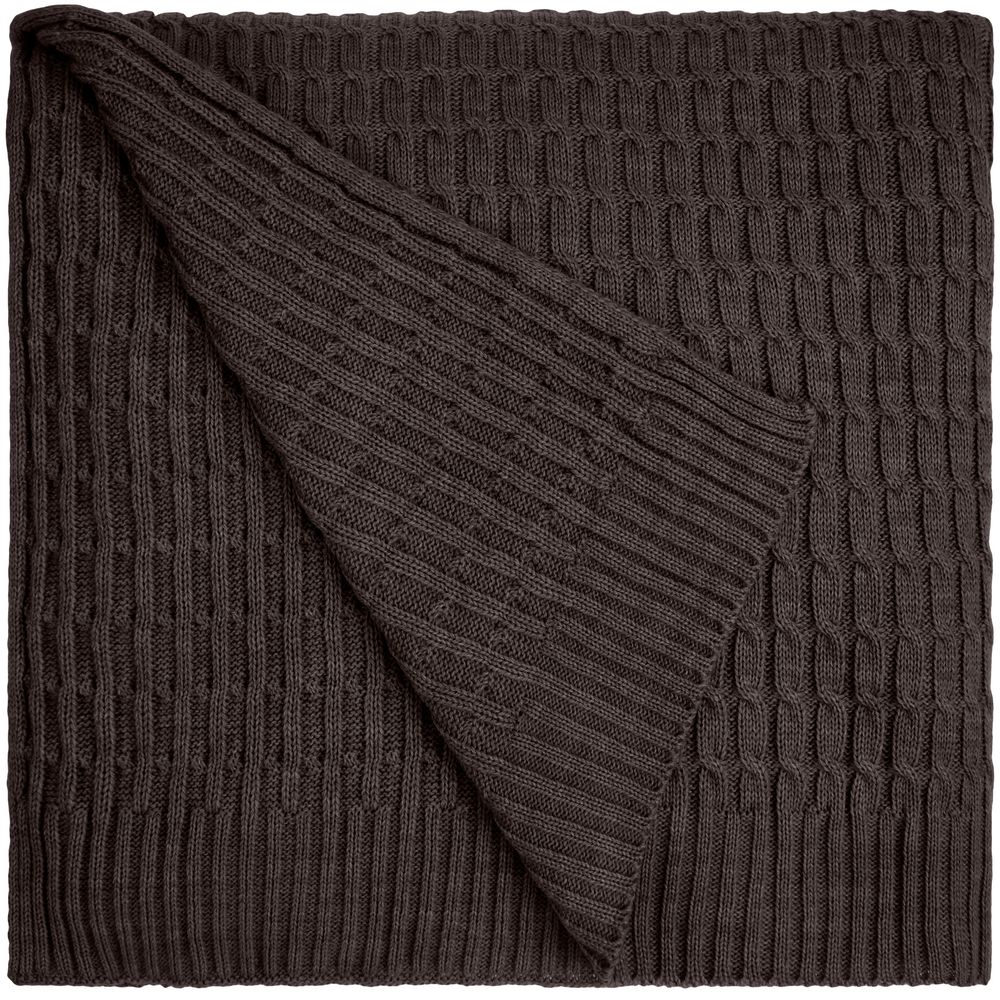 Плед Slumberland, коричневый меланж — изображение 3