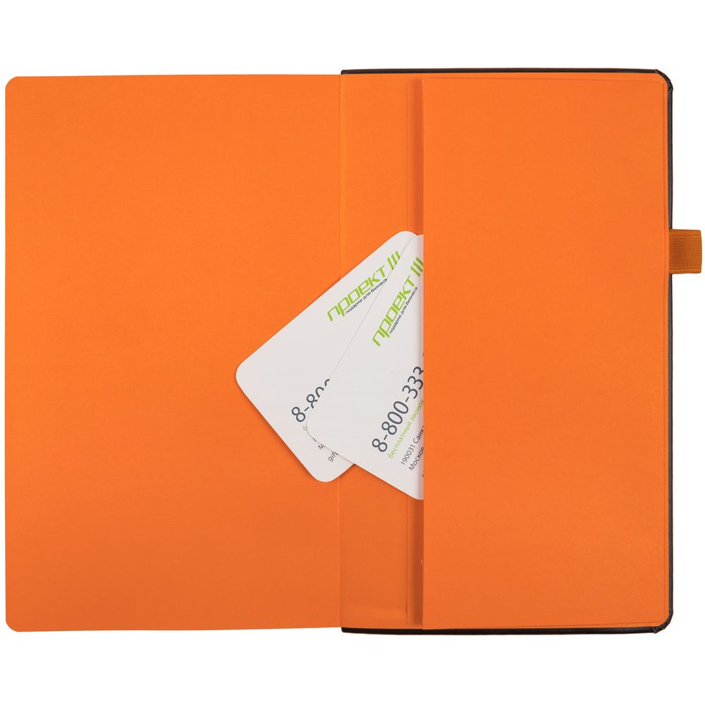 Ежедневник Ton Metal, недатированный, черный с оранжевым — изображение 7