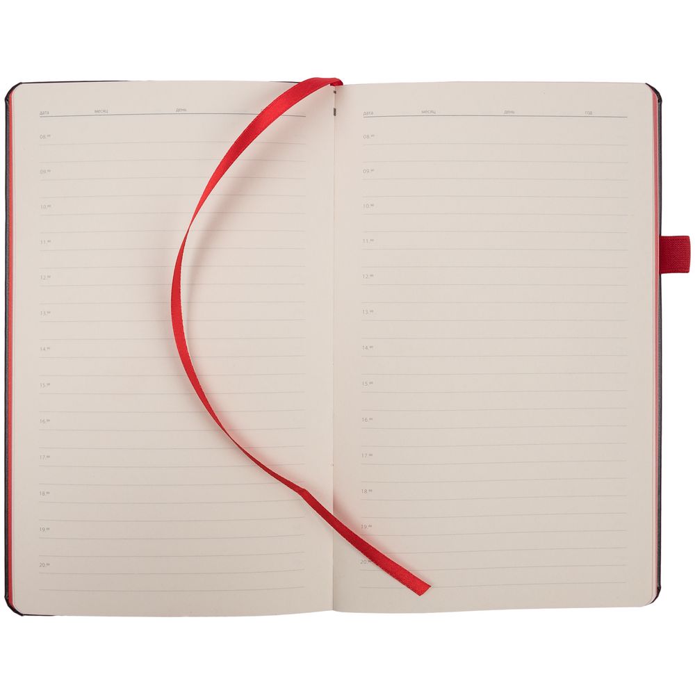 Ежедневник Ton, недатированный, черный с красным — изображение 7