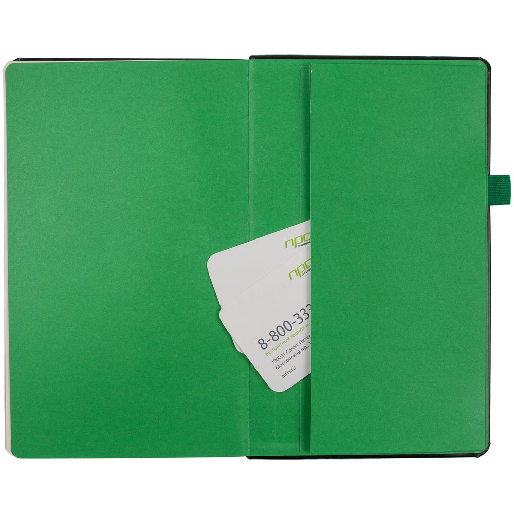 Ежедневник Ton, недатированный, черный с зеленым — изображение 8