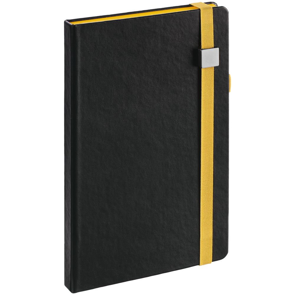 Ежедневник Ton Metal, недатированный, черный с желтым — изображение 4