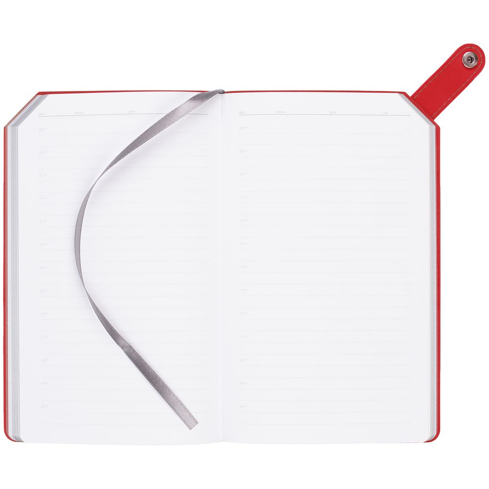 Ежедневник Corner, недатированный, серый с красным — изображение 7