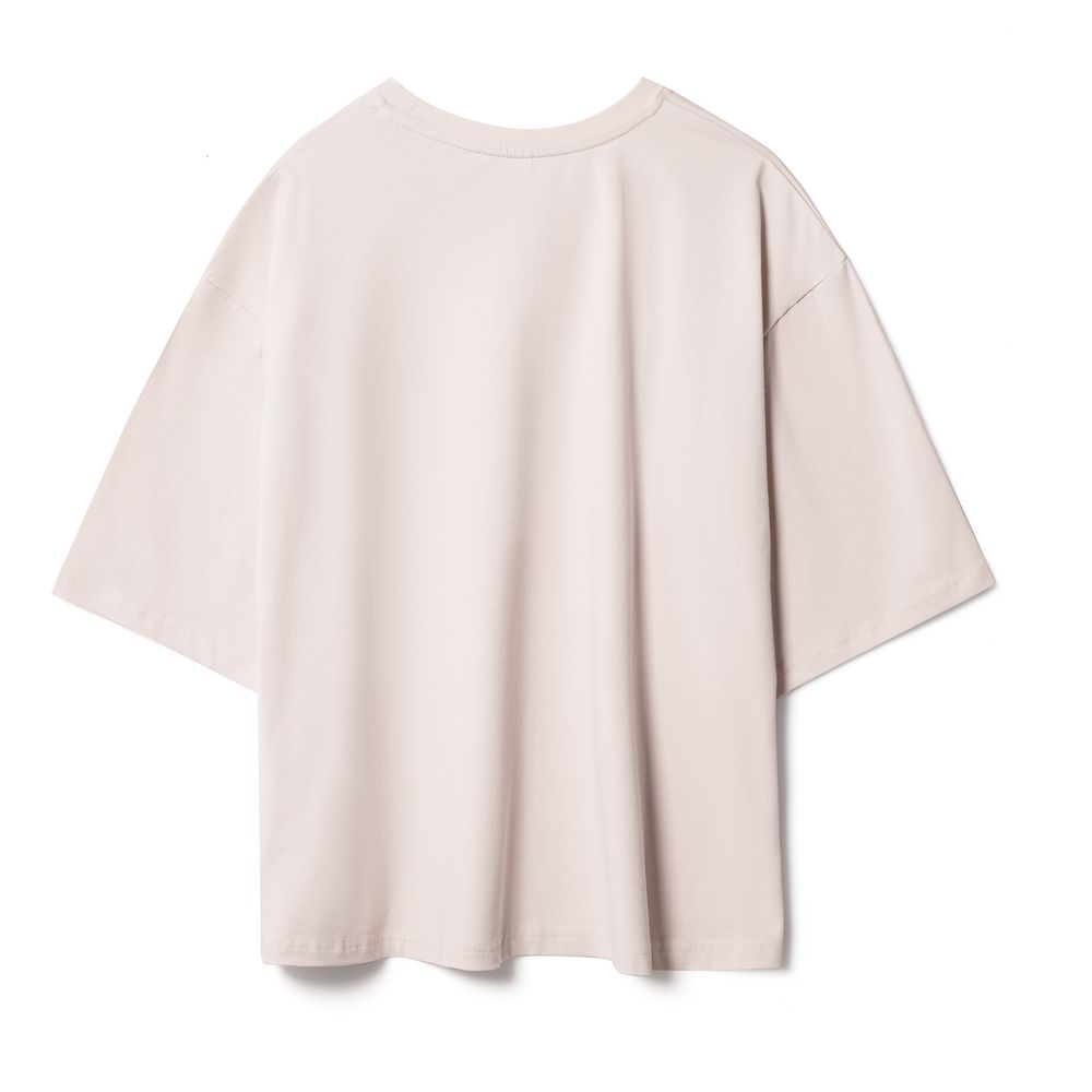 Футболка унисекс оверсайз Street Vibes, бежевая — изображение 3