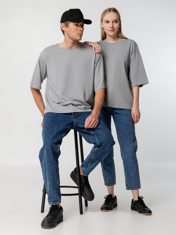 Футболка унисекс оверсайз Street Vibes, серая — изображение 13