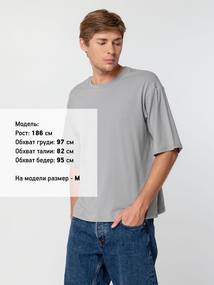 Футболка унисекс оверсайз Street Vibes, серая — изображение 5