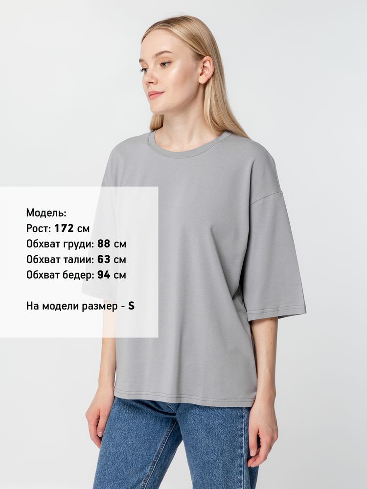 Футболка унисекс оверсайз Street Vibes, серая — изображение 9