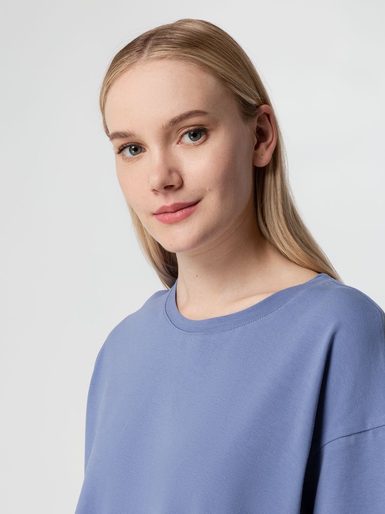 Футболка унисекс оверсайз Street Vibes, синяя (лавандовая) — изображение 11