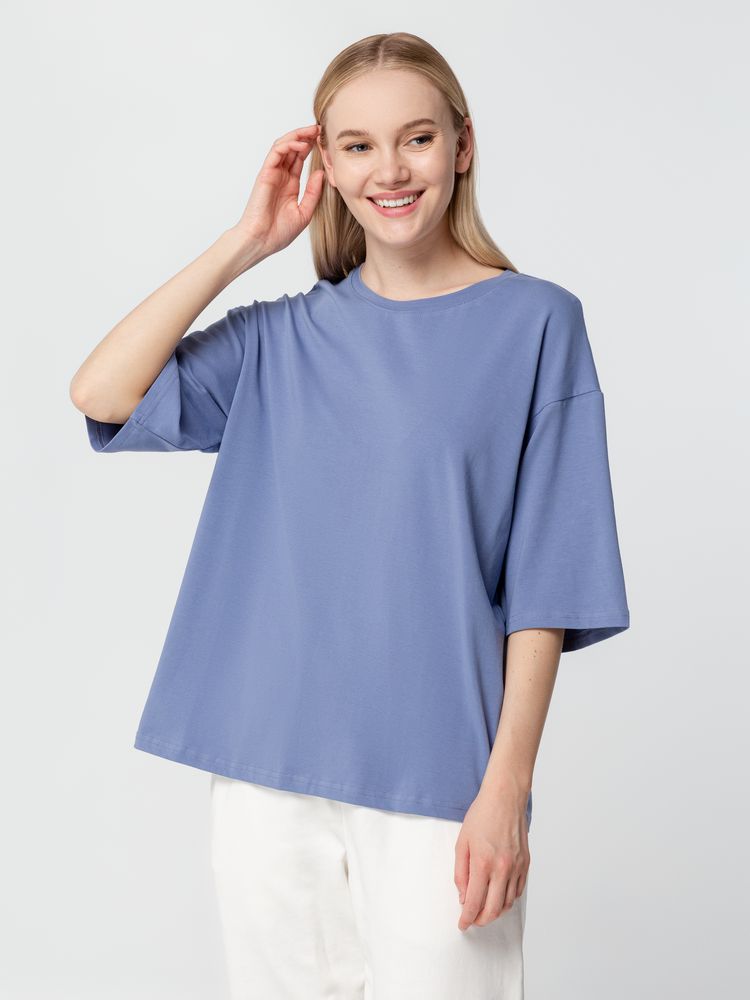 Футболка унисекс оверсайз Street Vibes, синяя (лавандовая) — изображение 9