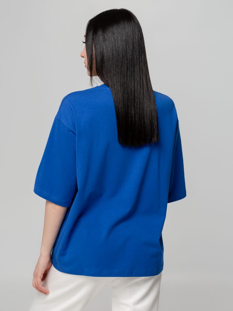 Футболка унисекс оверсайз Street Vibes, ярко-синяя — изображение 10