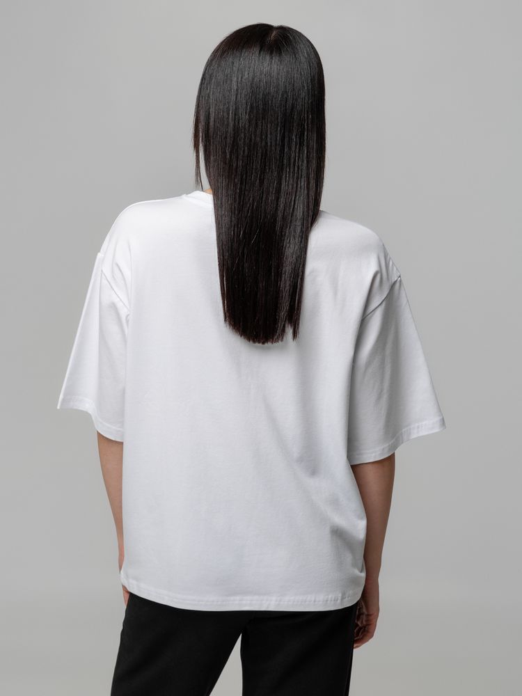 Футболка унисекс оверсайз Street Vibes, молочно-белая — изображение 11